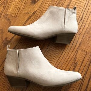 Cute slate colored booties. NEVER WORN